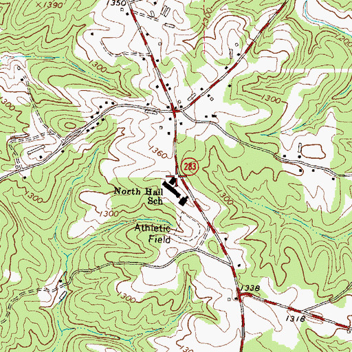 Topographic Map of Mount Vernon School (historical), GA