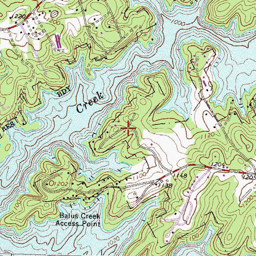 Topographic Map of Mundys Point, GA