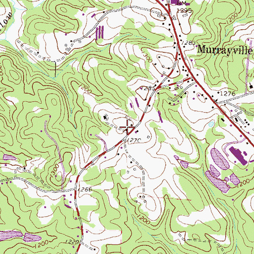 Topographic Map of Murrayville Holiness Church, GA