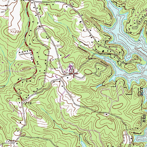 Topographic Map of Pine Hills, GA
