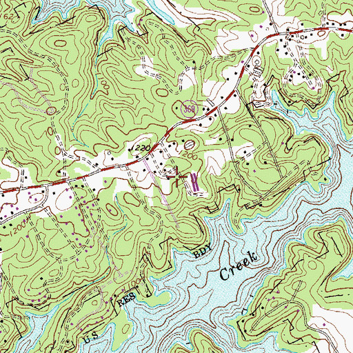Topographic Map of Serene Shores, GA