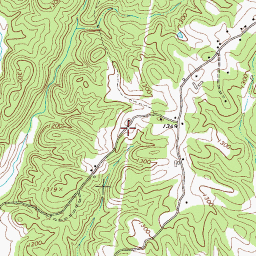 Topographic Map of Straightway Church, GA