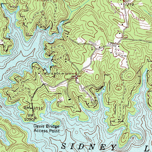 Topographic Map of Summer Point, GA