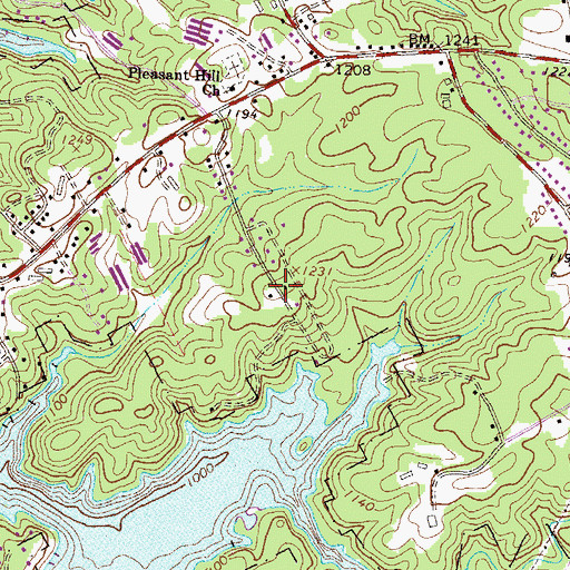 Topographic Map of Tanner, GA