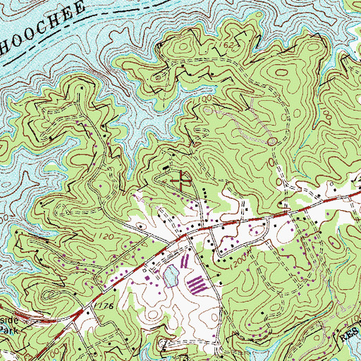 Topographic Map of Trudy, GA