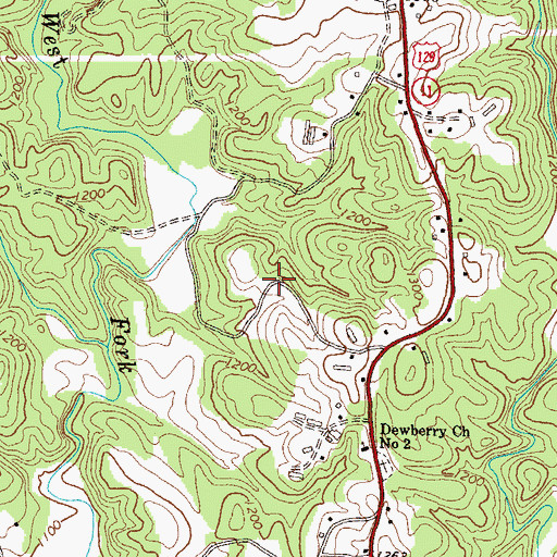 Topographic Map of Walden Woods, GA