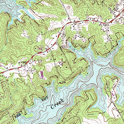 Topographic Map of Weatherford, GA