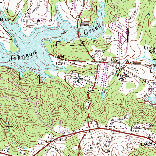 Topographic Map of Westview, GA