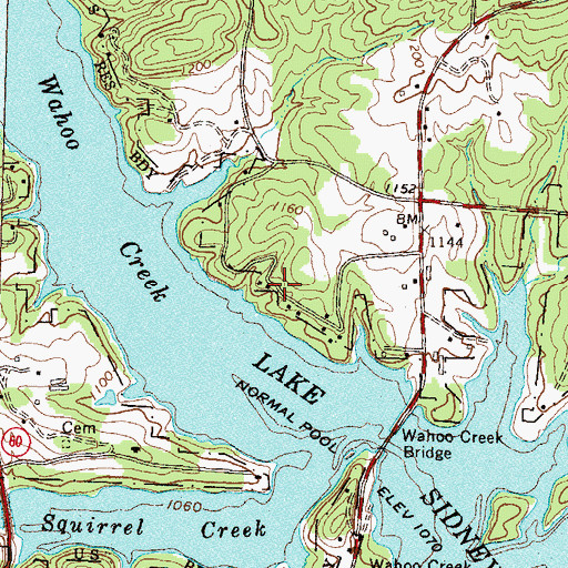 Topographic Map of Whelchel, GA
