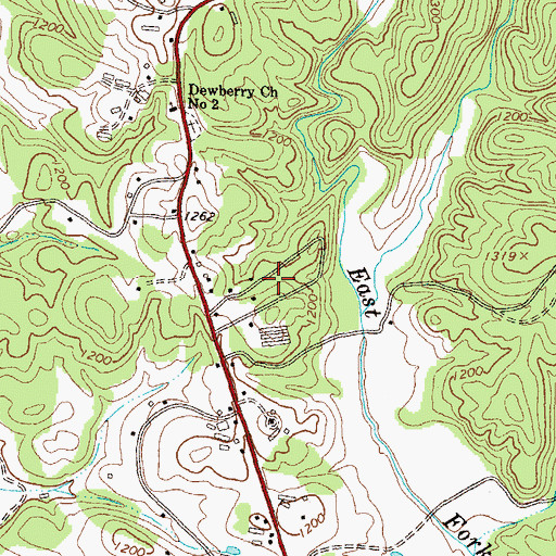Topographic Map of Whitmire, GA