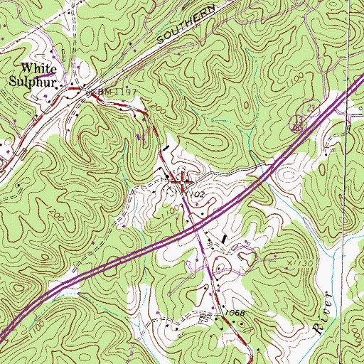 Topographic Map of Airline School (historical), GA