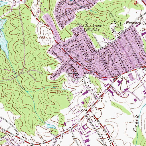 Topographic Map of Atlas Circle, GA