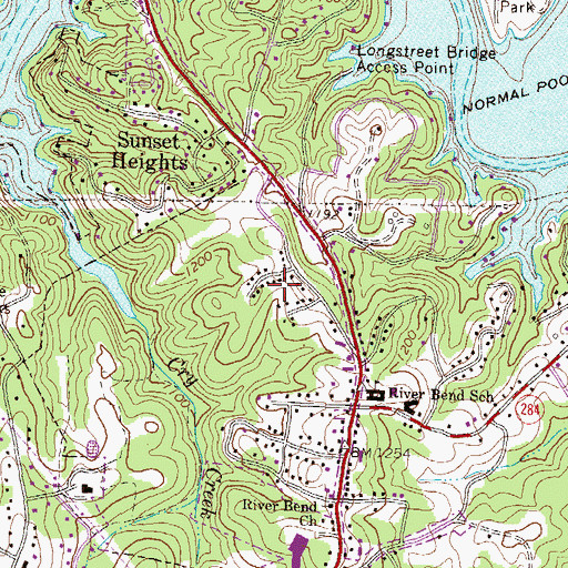Topographic Map of Barrett, GA