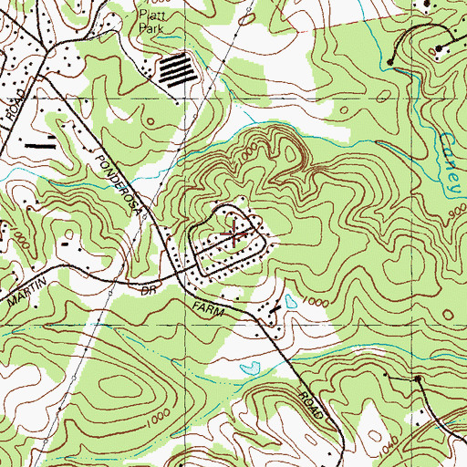 Topographic Map of Bretton Woods, GA