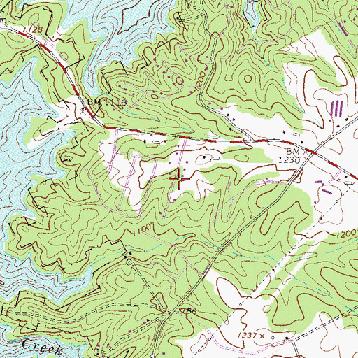 Topographic Map of Byers, GA