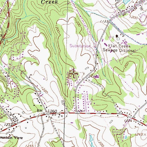 Topographic Map of Cascade Woods, GA