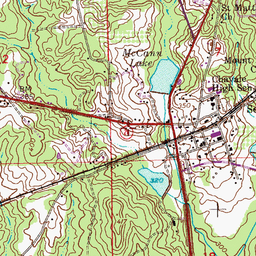 Topographic Map of Seale Post Office, AL