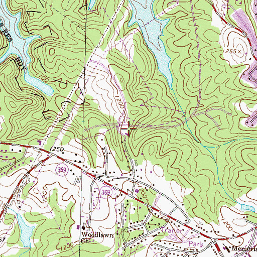 Topographic Map of Church of God of Prophecy, GA
