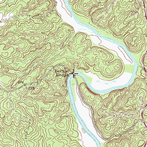 Topographic Map of Crowder Ford, GA