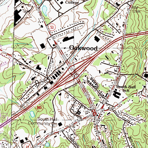 Topographic Map of Exit 4, GA