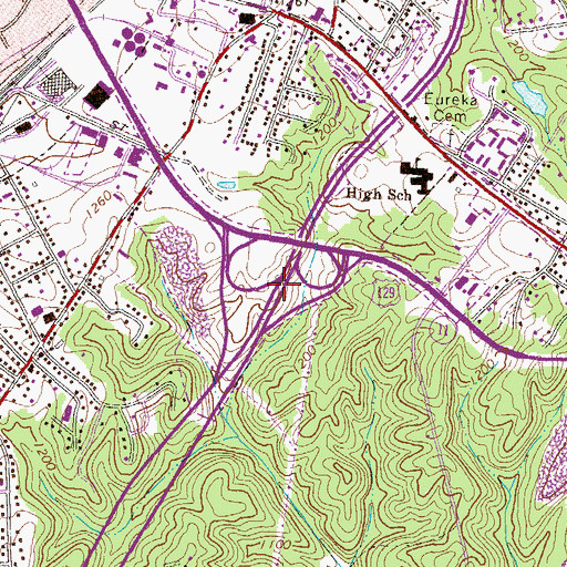 Topographic Map of Exit 6, GA