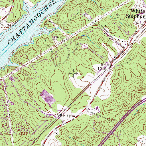 Topographic Map of Gainesville Industrial Park North, GA