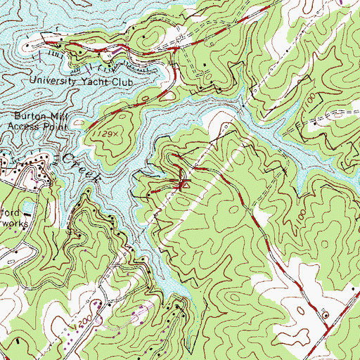 Topographic Map of Gay Lan, GA