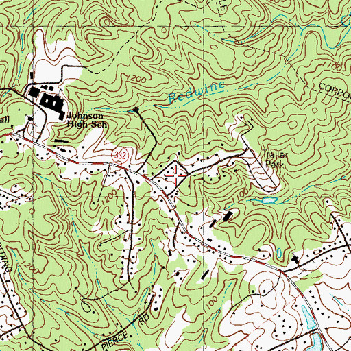 Topographic Map of Gilleland, GA