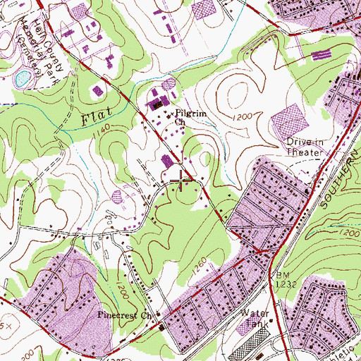 Topographic Map of Grace Church, GA