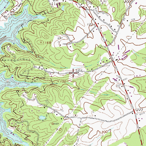 Topographic Map of Green Meadows, GA