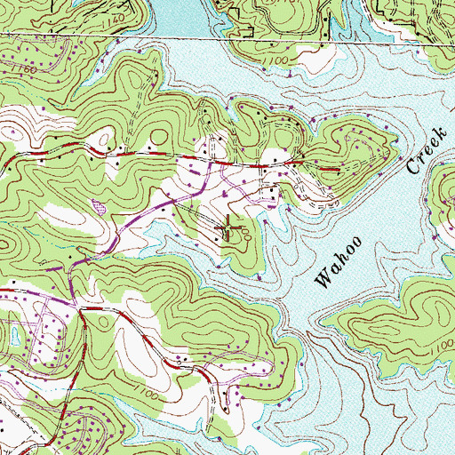 Topographic Map of Happy Valley, GA