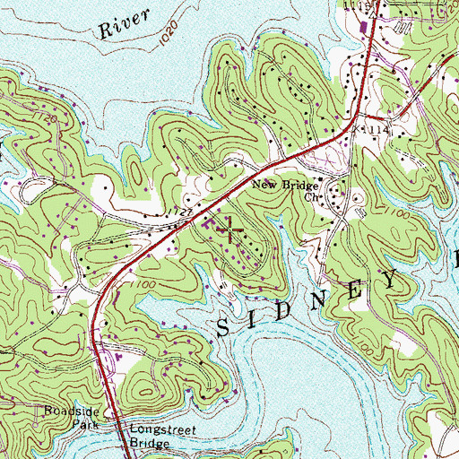 Topographic Map of Hayes, GA