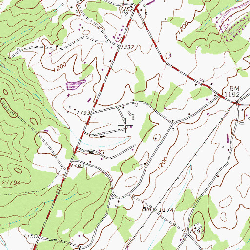 Topographic Map of Holiday Meadows, GA