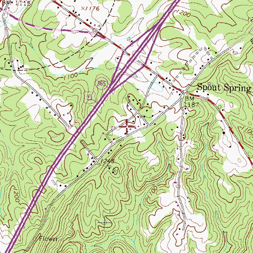 Topographic Map of Holland, GA