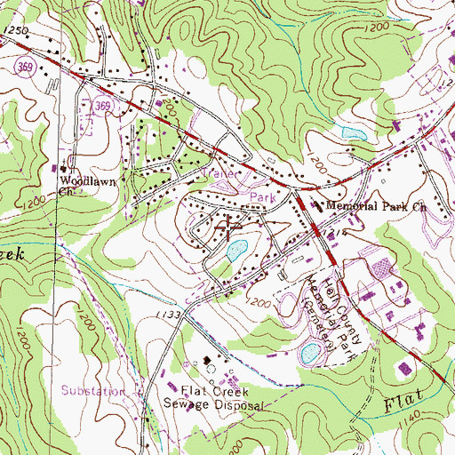 Topographic Map of Holland, GA