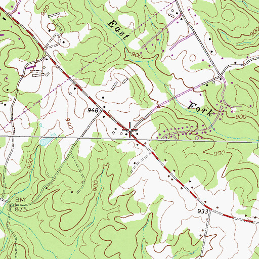 Topographic Map of Jarrett, GA