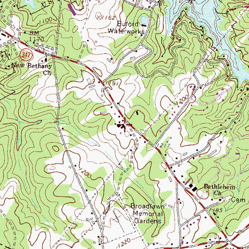 Topographic Map of Jeffersonian School (historical), GA