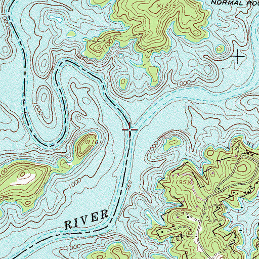 Topographic Map of Keith Ferry (historical), GA