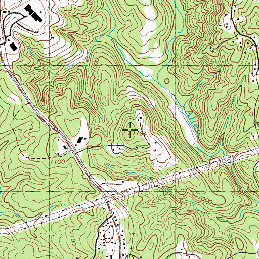 Topographic Map of Kennedy Mountain, GA