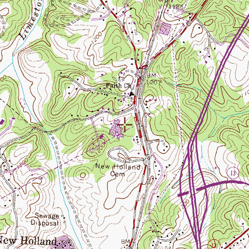 Topographic Map of North Horizons Lanier Park Health Center, GA