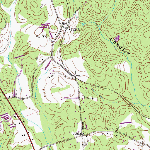 Topographic Map of Latty Station (historical), GA