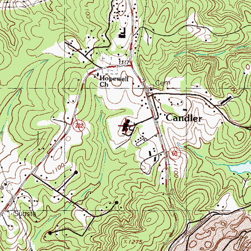Topographic Map of Myers Elementary School, GA