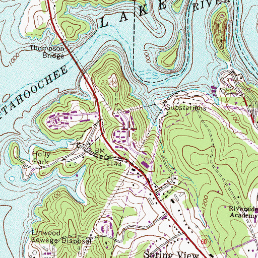 Topographic Map of Northcliff Colony, GA