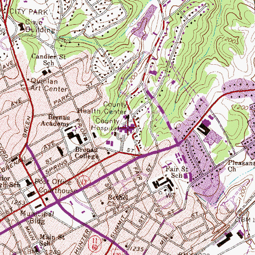 Topographic Map of Northeast Georgia Medical Center, GA