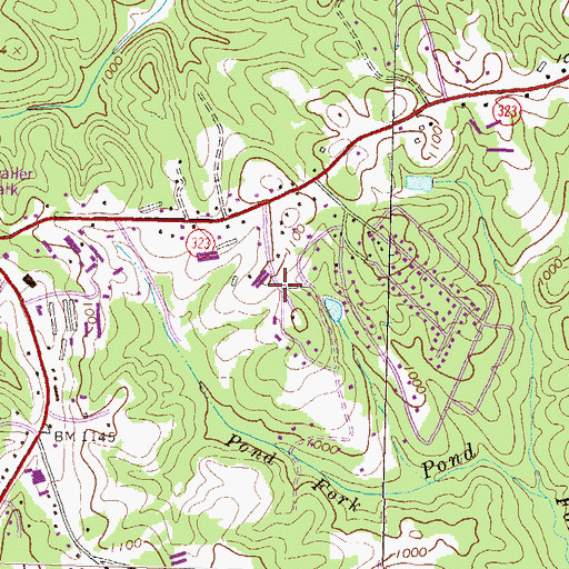 Topographic Map of Oakhill, GA