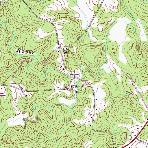 Topographic Map of Oconee Mills (historical), GA