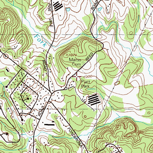 Topographic Map of Platt Park, GA