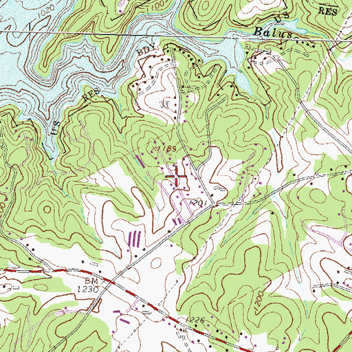 Topographic Map of Pleasant View, GA