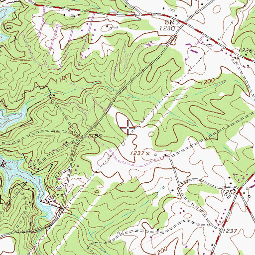 Topographic Map of Raintree East, GA