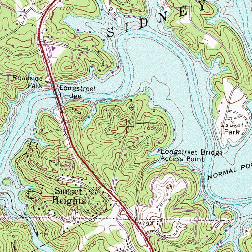 Topographic Map of Sagamore, GA